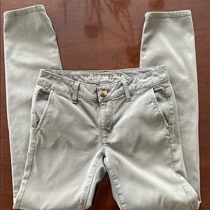 American Eagle Green Stretchy Skinny Jeans S 2